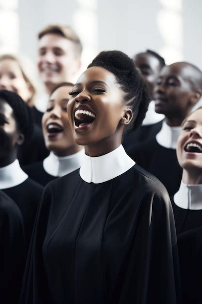 Premium Photo | Closeup of a gospel choir singing