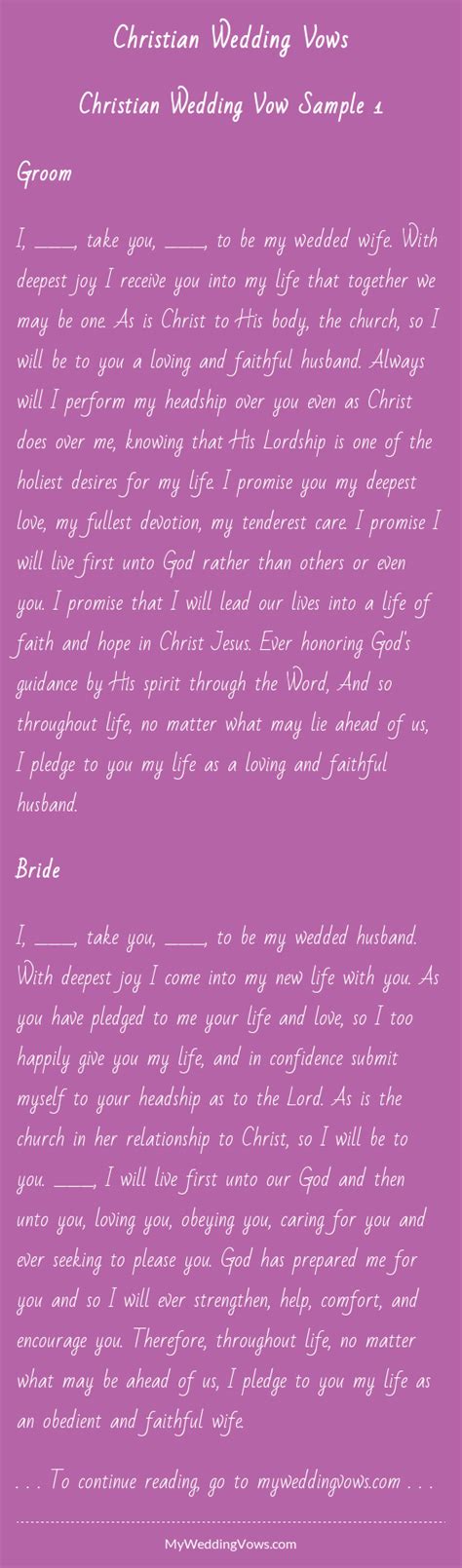 21 Best Ideas Christian Wedding Vows Traditional – Home, Family, Style ...