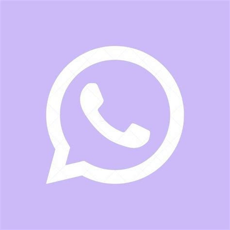 Aesthetic Cute Purple Whatsapp Icon - pic-loaf