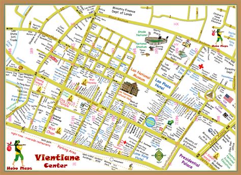 Vientiane Map | Map, Vientiane, Museum hotel