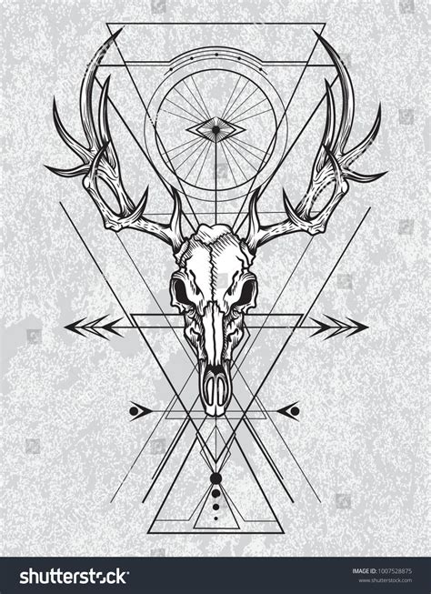 Geometric Animal Skull Tattoo - Wiki Tattoo