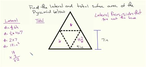 Surface Area Of Triangular Pyramid Worksheets