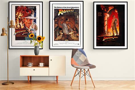 Indiana Jones Movie Posters, Vintage Printable Hi Res. of 8 X Bundle ...