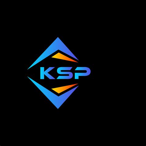 KSP abstract technology logo design on Black background. KSP creative ...