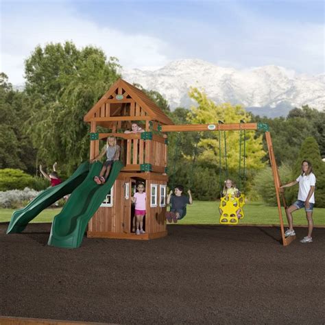 Backyard Discovery Outing Cedar All Cedar Swing Set & Reviews | Wayfair