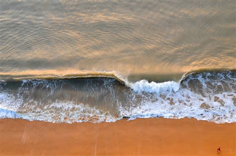 beach, Nature, Sea, Waves, Aerial view Wallpapers HD / Desktop and ...