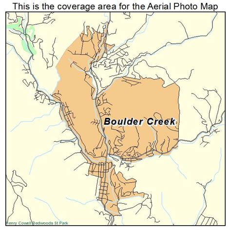 Aerial Photography Map of Boulder Creek, CA California