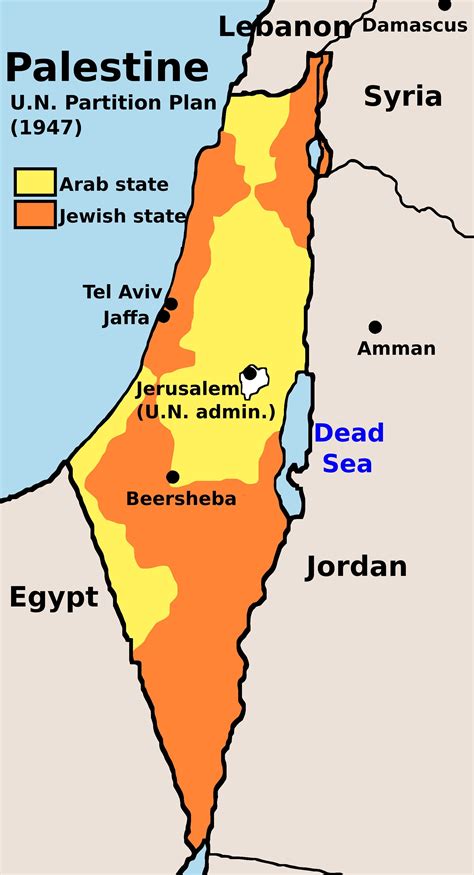 1947 U.N. Partition Plan of Palestine [2000 x 3692] : r/MapPorn