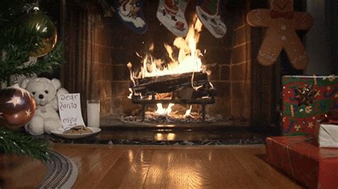 christmas fireplace gifs | WiffleGif