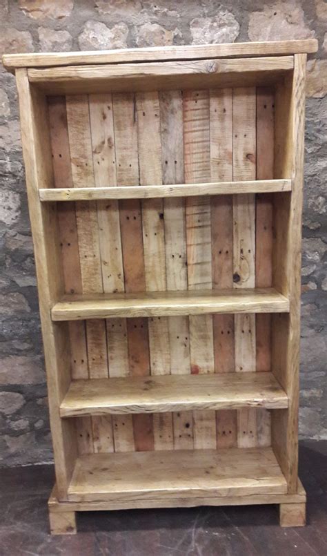 Handmade Bookcase Shelves Rustic Solid Wood Industrial - Etsy UK ...