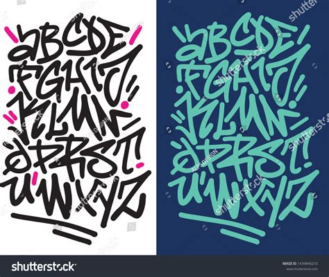 Handmade Urban Font Marker Graffiti Font Stock Vector (Royalty Free ...