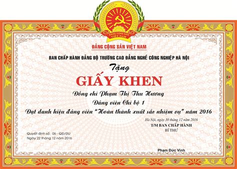 Mẫu giấy khen học sinh - Tổng hợp hơn 30 mẫu giấy khen, bằng khen đẹp ...