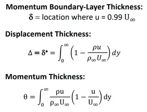 Solved Use the following boundary layer thickness equations | Chegg.com