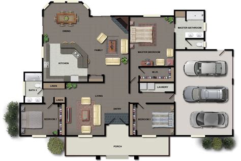 Cozy Big House Floor Plan - Viahouse.Com