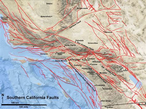 Map Of Earthquake Faults - Image to u