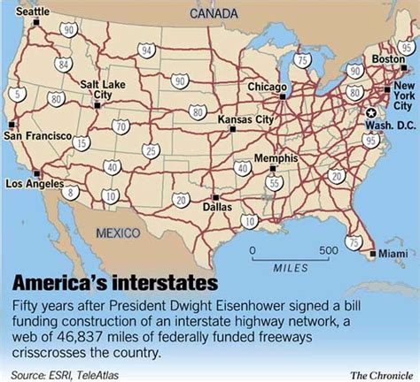 Map Of United States Interstate Highway System