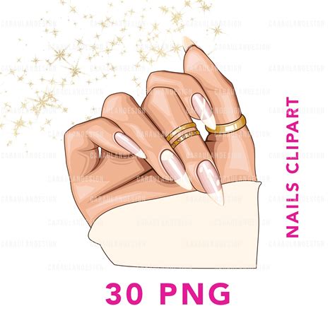 Nails Clipart, Nail Tech Logo, Nail Salon Clipart, Nail Hand Clip Art ...