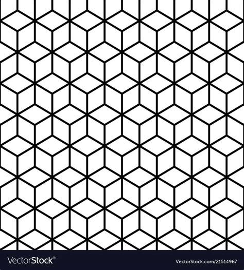 Geometric pattern. Cube seamless pattern. Seamless geometric line ...