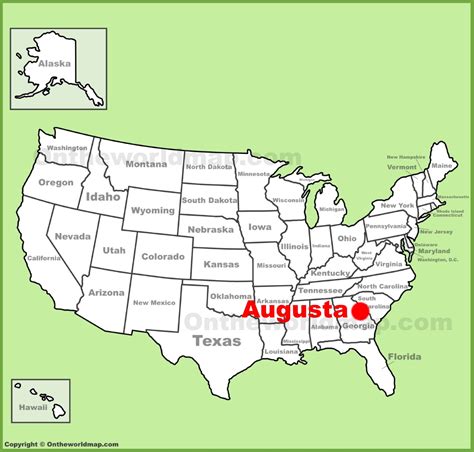 Augusta (Georgia) location on the U.S. Map