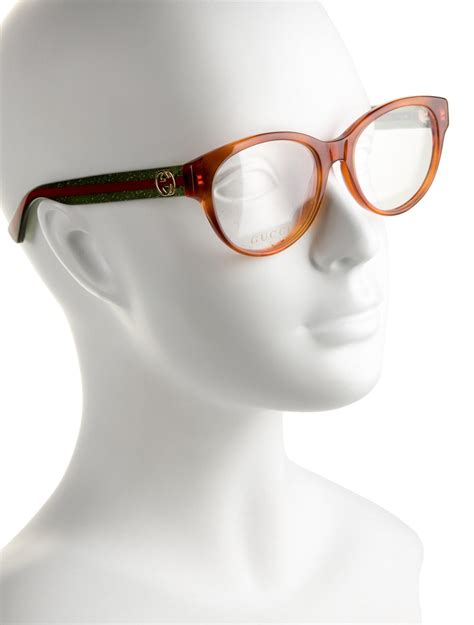 Gucci Web-Trimmed Round Eyeglasses w/ Tags - Accessories - GUC447339 ...