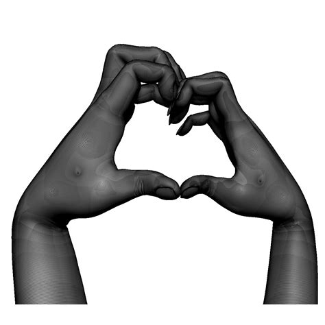 Heart sign hands couple model - TurboSquid 1410066