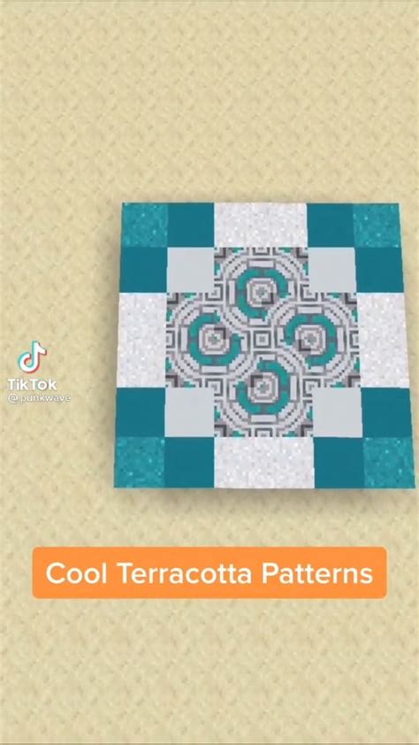 Cyan Terracotta Pattern | Minecraft designs, Minecraft crafts ...