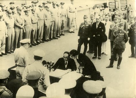 Signing of the Japanese surrender aboard the USS Missouri | The Digital ...