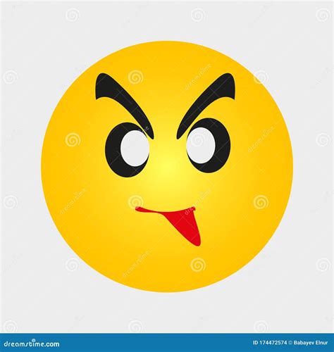 Grumpy Yellow Cartoon Emoji Face Character Gesturing Stop Royalty-Free ...