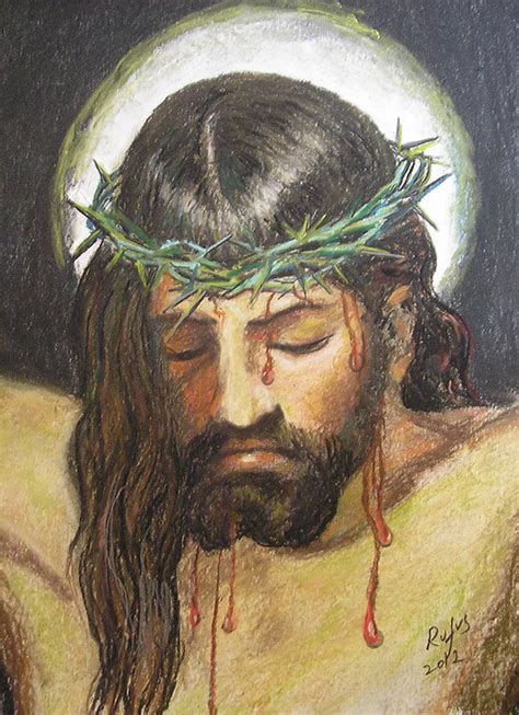 Christ on the cross Painting by Antony Rufus