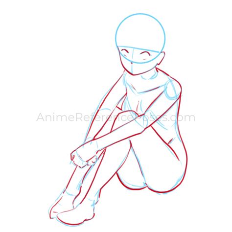 Anime Sitting Poses - Free Drawing References