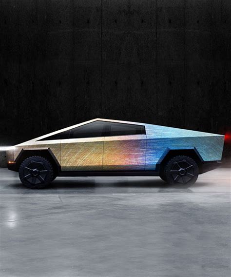 tesla cybertruck's steel body can be heated to spectrum of colors