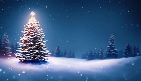 Premium AI Image | Artistic Winter Christmas background with snowy ...