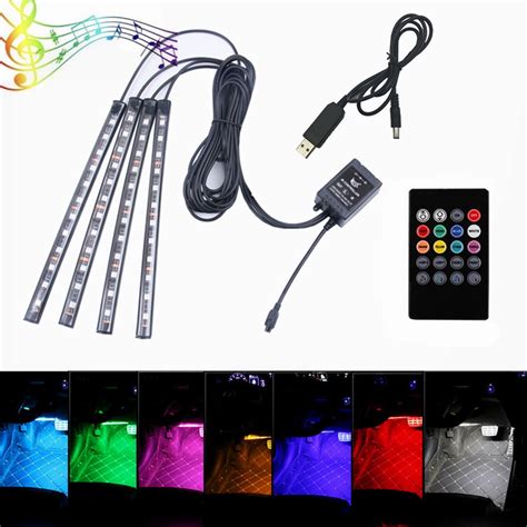 USB Computer RGB Led Light 4Pcs RGB Gaming LED Light Strip For PC ...