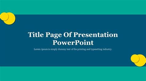 Title Page Of Presentation PowerPoint | Powerpoint, Presentation, Title ...