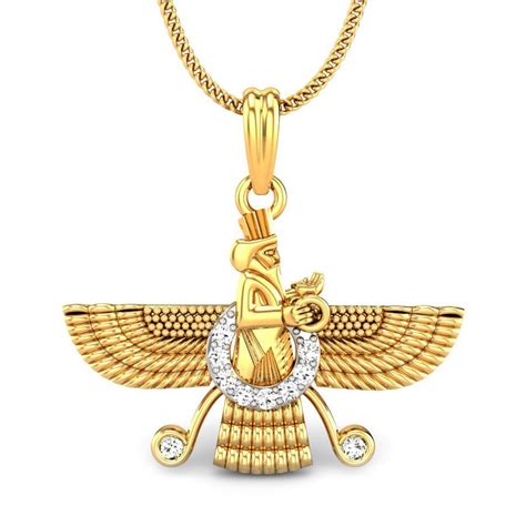 The Zoroastrian Diamond Pendant for Unisex under 30K - Candere by ...