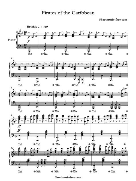 pirates of the caribbean piano easy sheet music Tubescore: pirates of ...