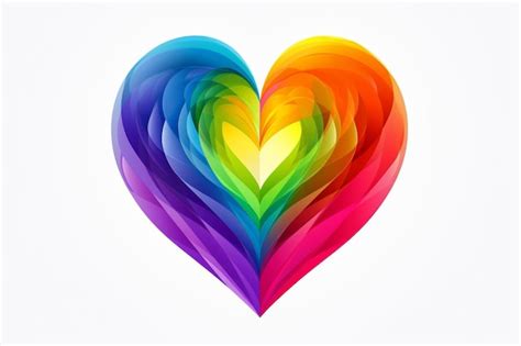 Premium AI Image | rainbow heart with a rainbow colored heart on the top.