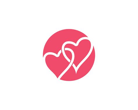 Love heart logo and template 596674 Vector Art at Vecteezy