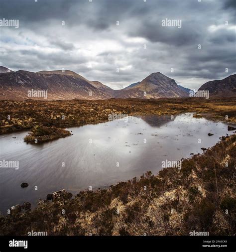 Isle of Skye, Scotland - The Scottish highlands on a cloudy day at ...