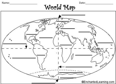 Continents Blank Map | Social | World Map Coloring Page, Blank World ...