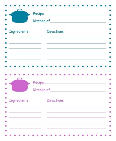 Editable Recipe Card Template Christmas - 10 Free PDF Printables ...