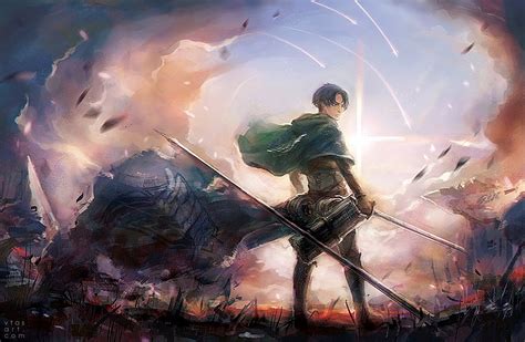 HD wallpaper: Anime, Attack On Titan, Levi Ackerman, Shingeki No Kyojin ...