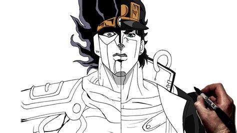 How To Draw Jotaro/Star Platinum | Step By Step | JoJo's Bizarre ...