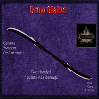 Second Life Marketplace - Drow Glaive