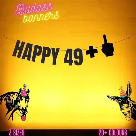 HAPPY 491. Funny Birthday Banners. Sarcastic, Funny Bunting and Rude ...