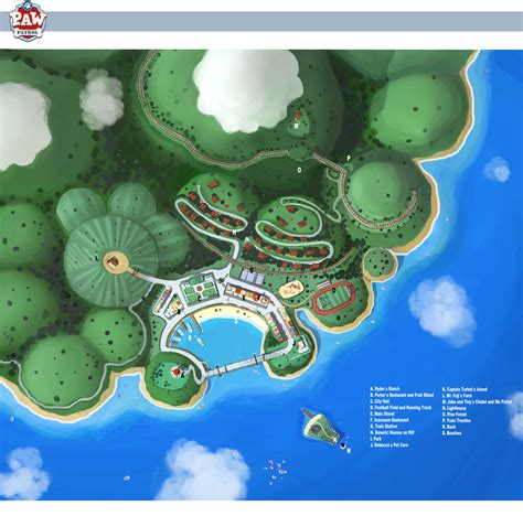 Image - PAW Patrol Adventure Bay Concept Map 2012.png | PAW Patrol Wiki ...