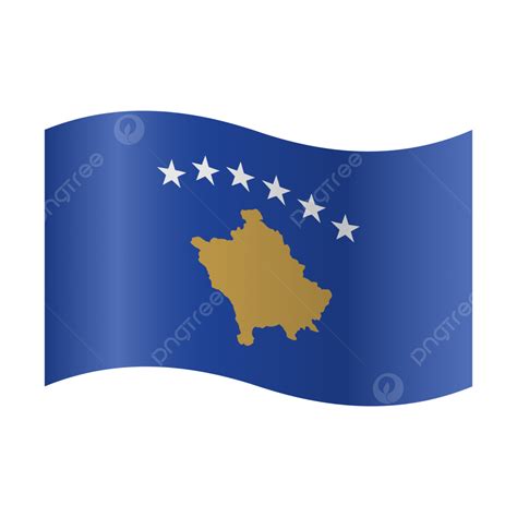 Vector Realistic Illustration Of Kosovo Flag, Kosovo, Flag, Symbol PNG ...