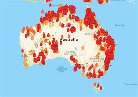 Australia Fires Map Today