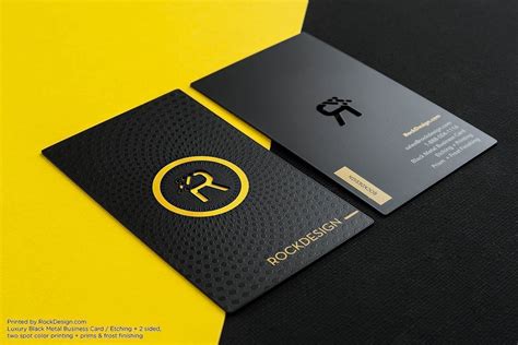 Luxury Black Metal Business Cards