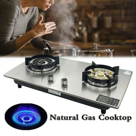 SUDEG Portable 28inch Natural Gas 2 Burner Kitchen Cooktop Stoves Hob ...